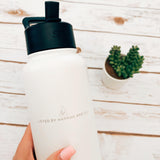 32oz "Mama Bear" Water Bottle - WHITE